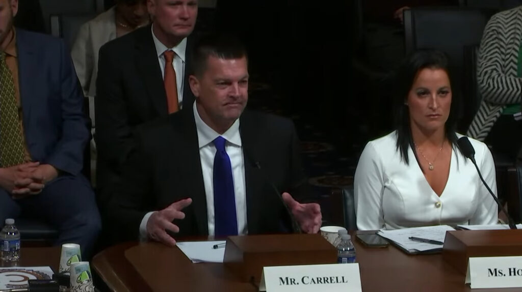 J.J. Carrell testifying before congress.